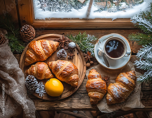 Cozy Winter Croissants photo