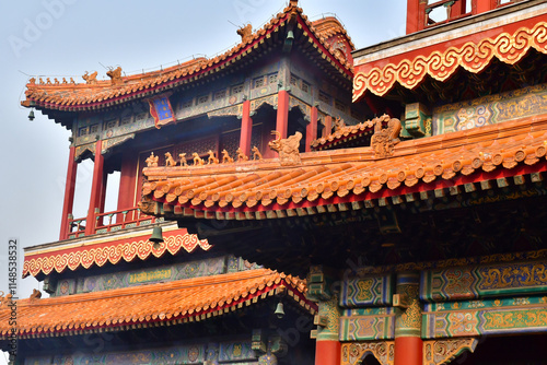 Beijing; China - november 6 2024 : Yonghe Temple, Lama Temple photo