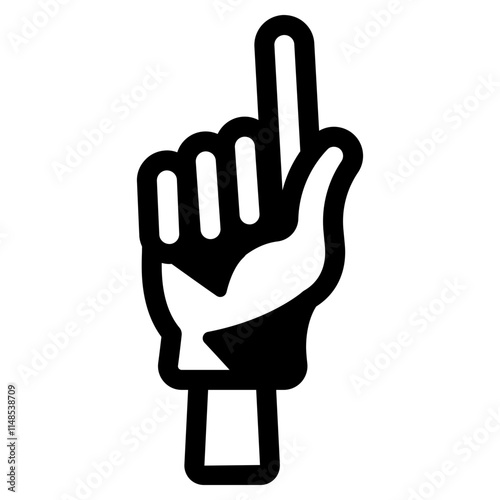 foam hand supporter icon