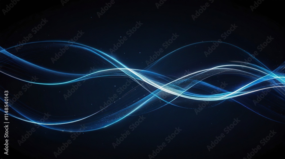 Fototapeta premium Abstract background Glowing shiny lines affect futuristic abstract background 