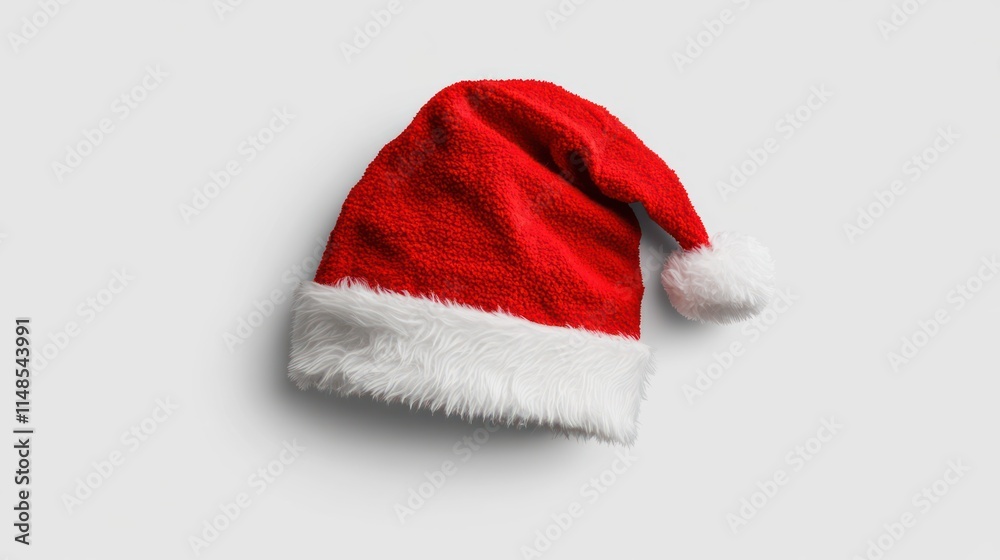 Red Santa Claus hat on white background. (1) Red Santa Claus hat on white background. (1)
