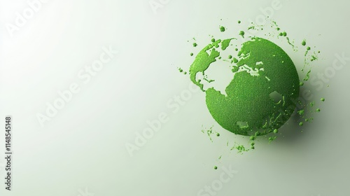 Fototapeta Naklejka Na Ścianę i Meble -  Fragile earth, a captivating image of our planet with void, highlighting resource depletion and environmental awareness