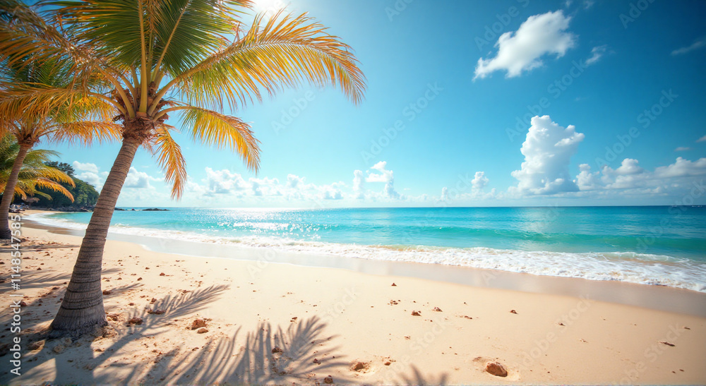 Obraz premium beach with palm trees