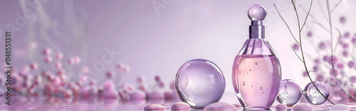 Purple cosmetic perfume for beauty brand