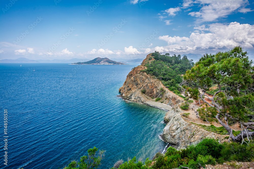 Beautiful coastline view of Fethiye Town in Turkey Beautiful coastline view of Fethiye Town in Turkey