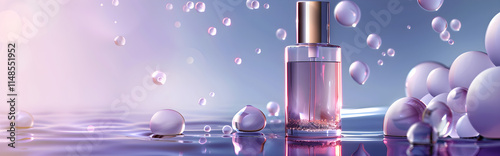 Purple cosmetic perfume for beauty brand
