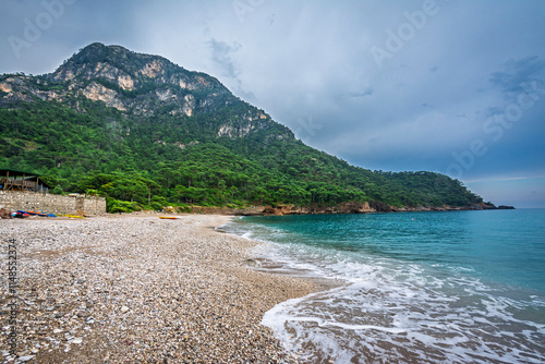 Obraz na płótnie The Kabak Beach view in Turkey w salonie