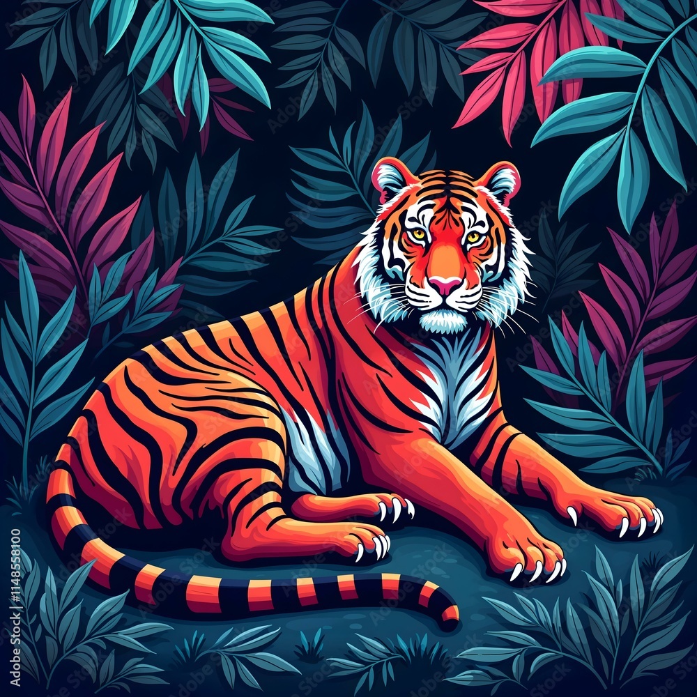 Obraz premium tiger in the night