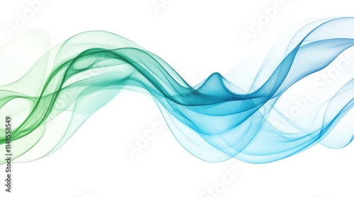 Wallpaper Mural Abstract wave-like lines in shades of blue and green, forming a flowing, dynamic background. Torontodigital.ca