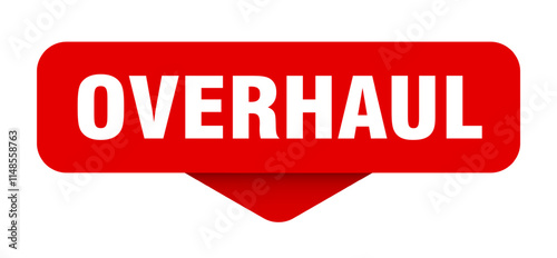 OVERHAUL banner, button, sign