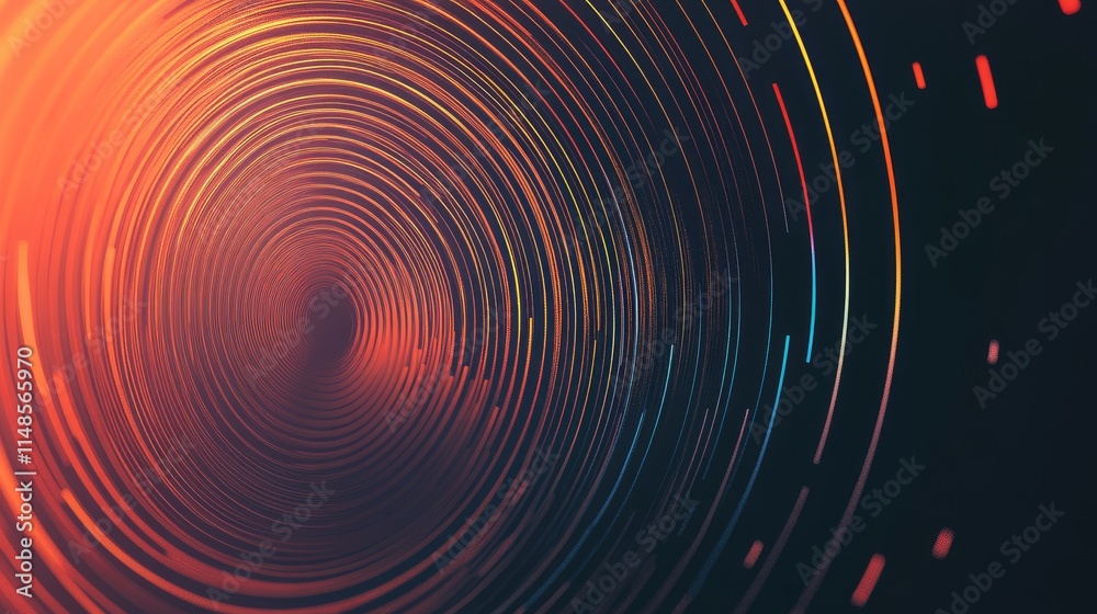 Fototapeta premium Minimalist background with spiraling lines radiating outward, forming a hypnotic visual effect.