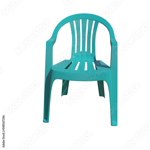 plastic monobloc chair isolated transparent background photo
