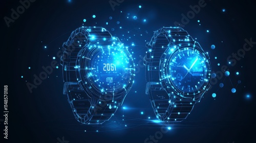 Abstract digital illustration of a glowing earth with star-like lines radiating outwards, symbolizing global energy and technology