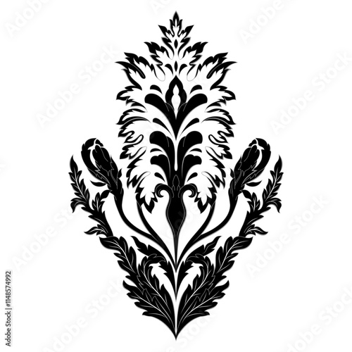 Damask ornamental elements Elegant floral abstract element for design. Perfect for invitations, cards etc