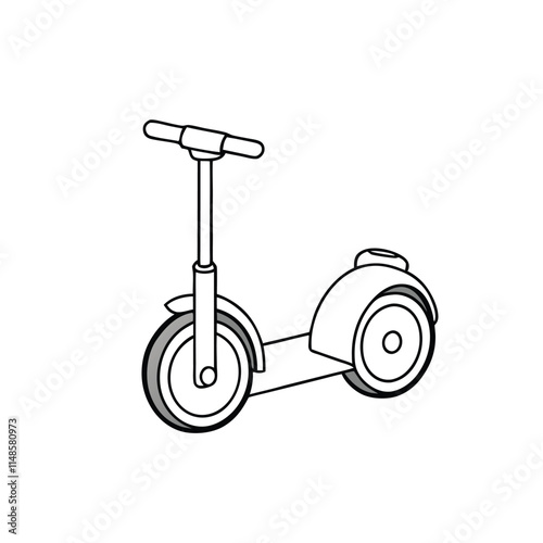 a line drawing of a segway