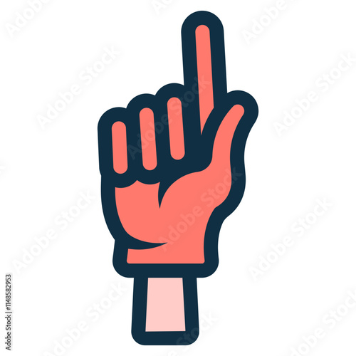 foam hand supporter icon
