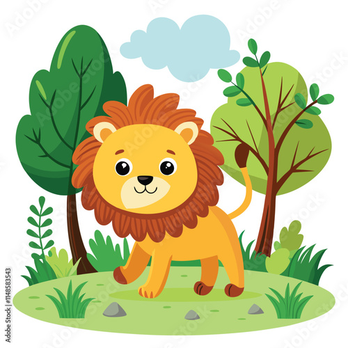 cute lion in safari park
