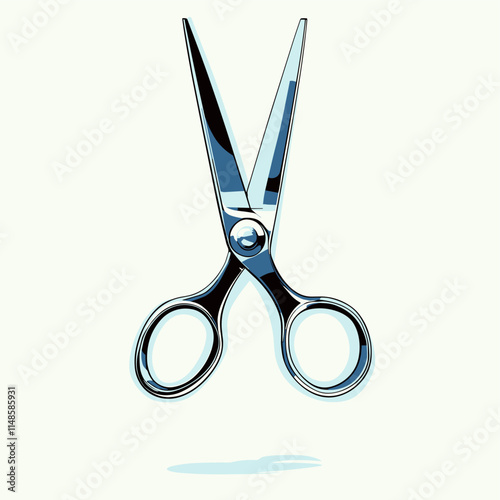 Scissor icon in flat style. Cutting hair equipment vector illustration on isolated background. Hairdressing sign