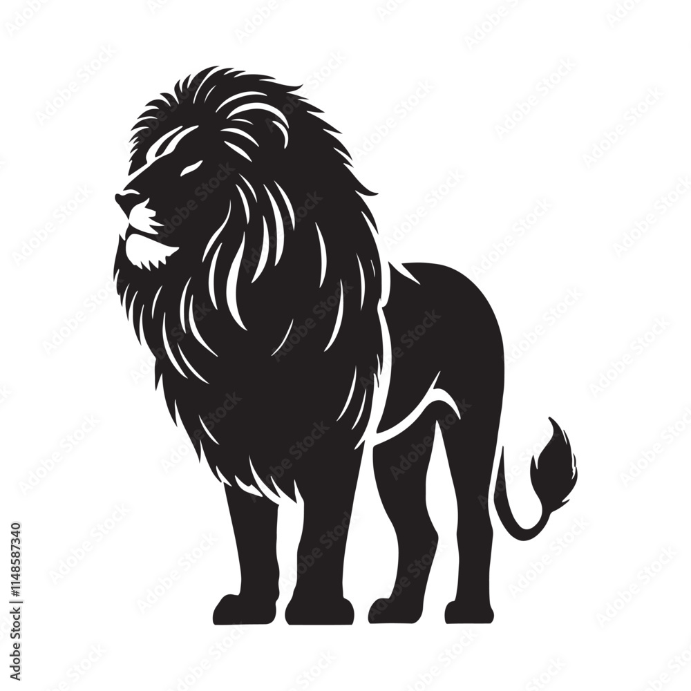 Powerful lion silhouette for versatile media uses - Lion black vector
Powerful lion silhouette for versatile media uses - Lion black vector