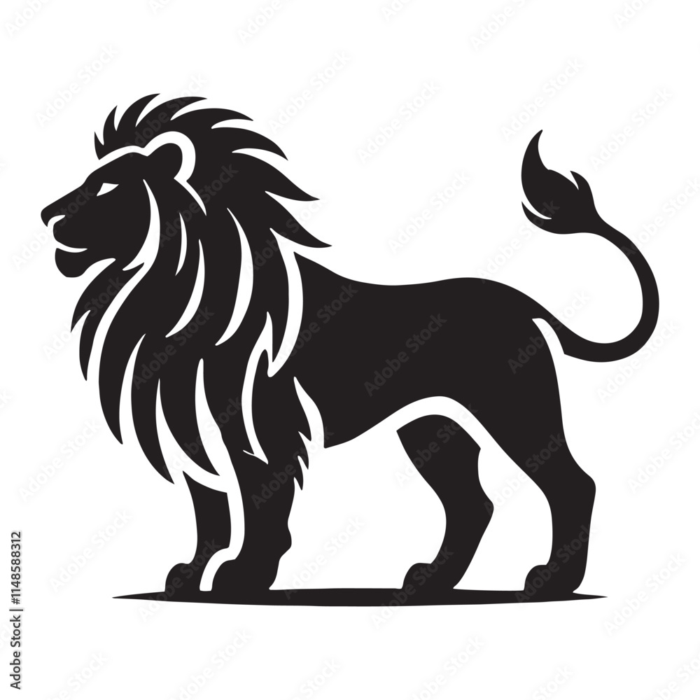 Minimalistic lion silhouette for innovative media purposes - Lion black vector
Minimalistic lion silhouette for innovative media purposes - Lion black vector