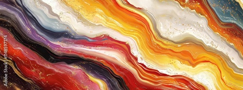 Wallpaper Mural Vibrant Abstract Painting with Fluid Acrylics Torontodigital.ca