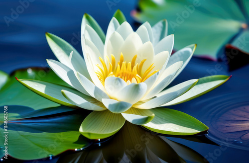 water lily, lily, lotus with dew drops,water,rain