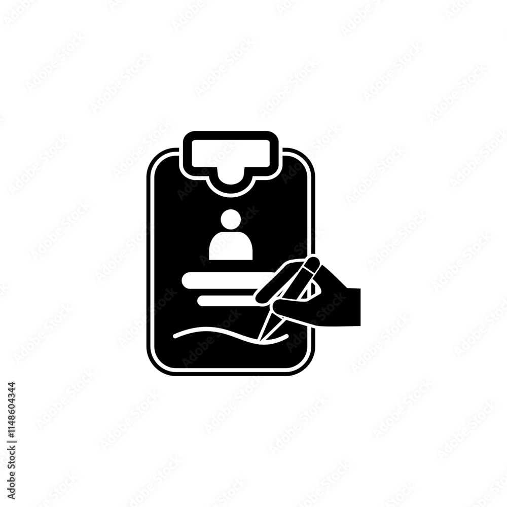 People write data icon. Sign up icon, regiester or registration Icon vector simple element illustration People write data icon. Sign up icon, regiester or registration Icon vector simple element illustration