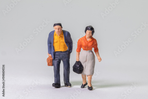 miniature figure concept of traveling