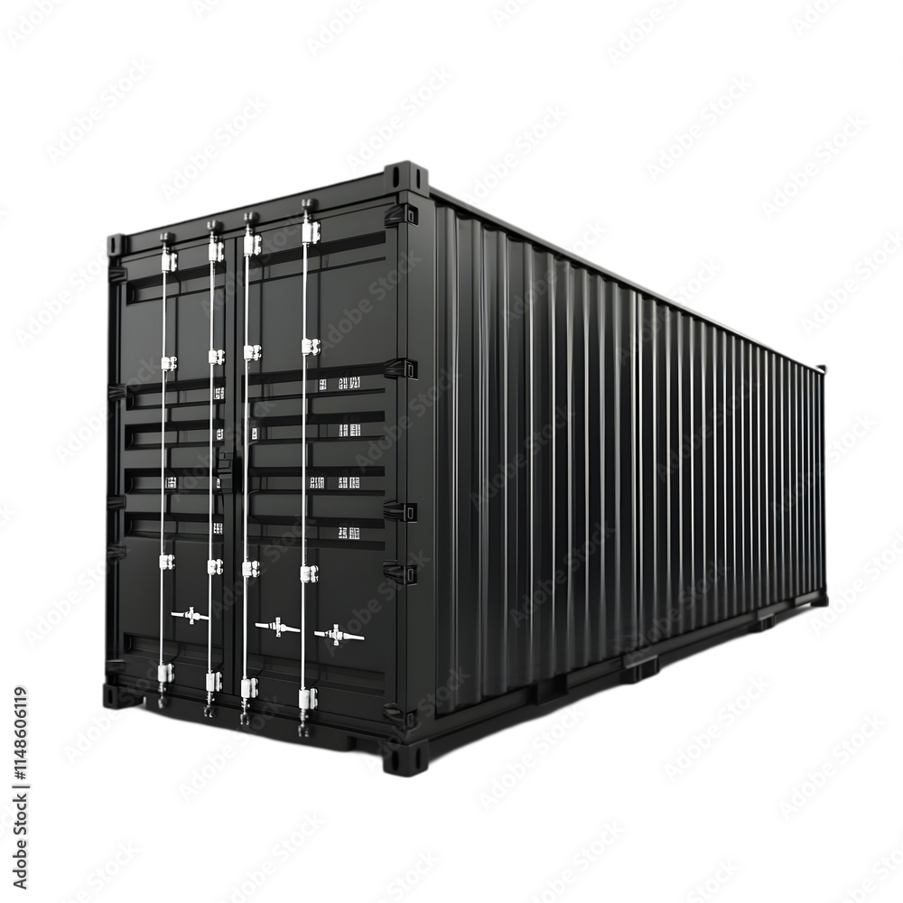 Black Shipping Container Cargo Freight Logistics Transport Global Trade Maritime Im Black Shipping Container Cargo Freight Logistics Transport Global Trade Maritime Im