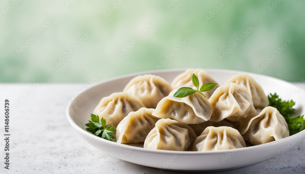 Dumplings background with copyspace Dumplings background with copyspace