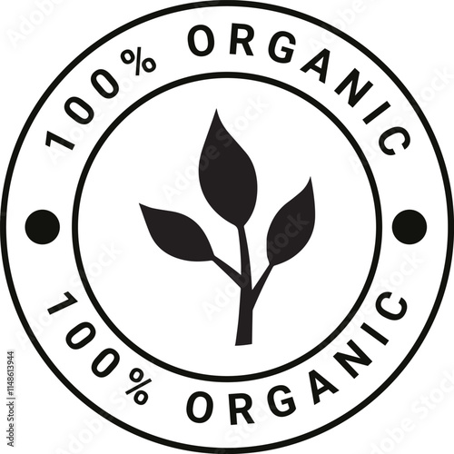 100% organic icon