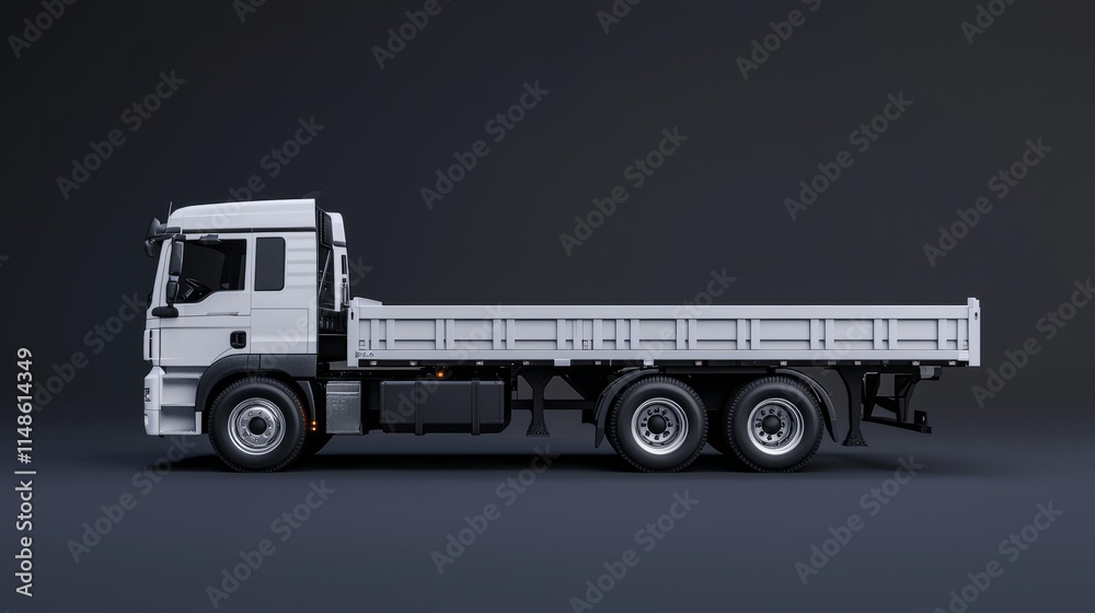 8K Isolated Truck Cargo Bed Render Emphasizing Loading Capacity 8K Isolated Truck Cargo Bed Render Emphasizing Loading Capacity