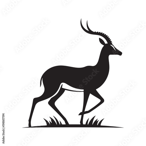 Stylish gazelle silhouette for unique design applications - Gazelle illustration - minimallest gazelle vector
