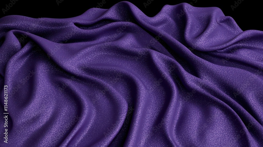 Fototapeta premium Elegant Purple Fabric Texture with Soft Drapes and Shimmering Finish