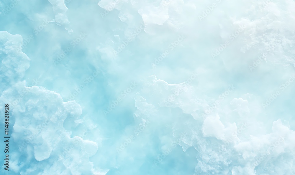 Fototapeta premium Top view of icy frost patterns