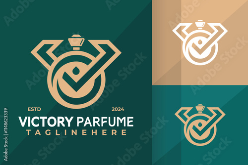 Letter V Parfume Logo Icon Vector Design Illustration