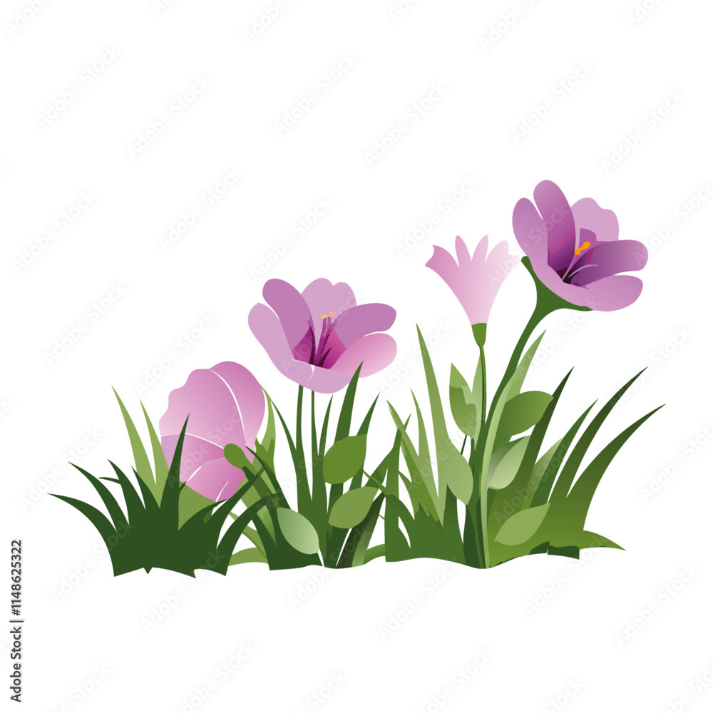 Fototapeta premium pink tulips isolated on white