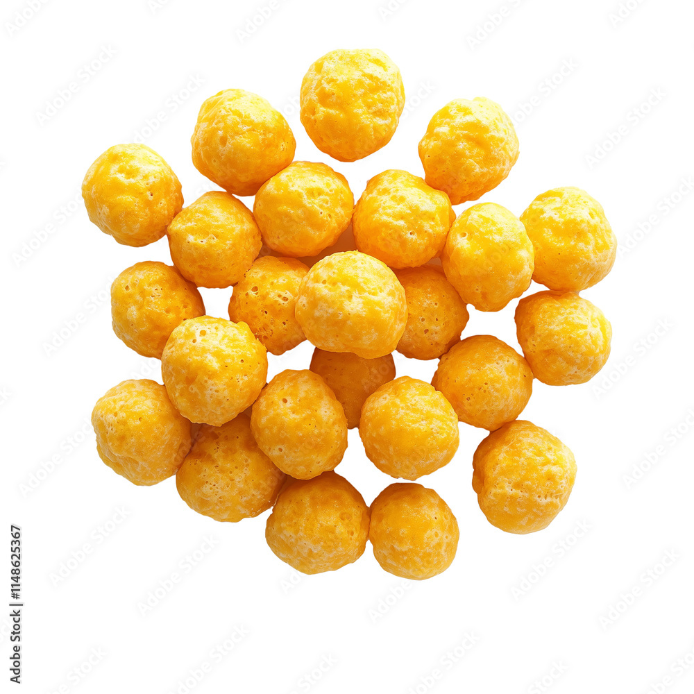 corn ball isolated on white background clipping path puff corn ball isolated on white background clipping path puff
