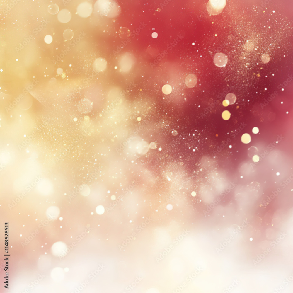 Light gold, mink and red shade abstract festive watercolour sparkle background