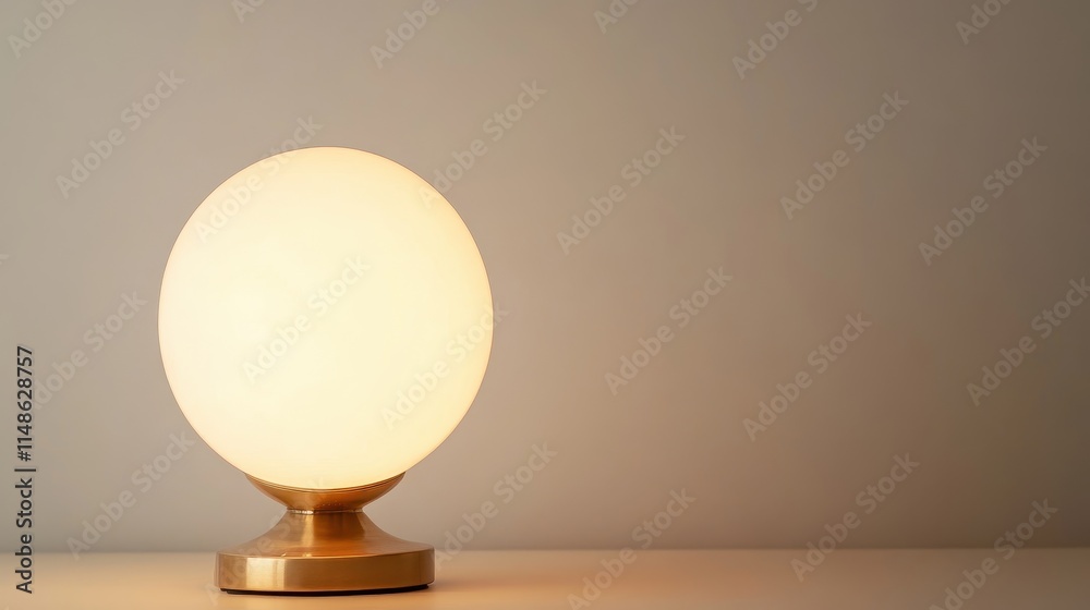 Elegant Globe Lamp on Simplistic Surface Background Elegant Globe Lamp on Simplistic Surface Background