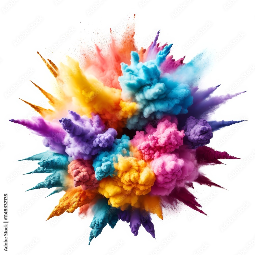 Fototapeta premium Colourful Powder Burst Celebration Festival Stunning Energy Abstract Visual