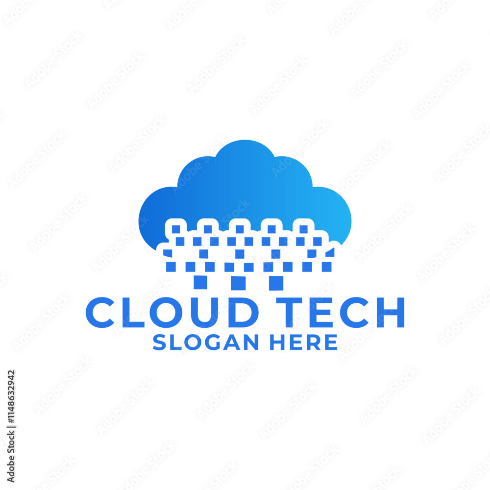 Cloud Digital logo icon vector. Cloud computing icon vector logo design template. Cloud Digital logo icon vector. Cloud computing icon vector logo design template.