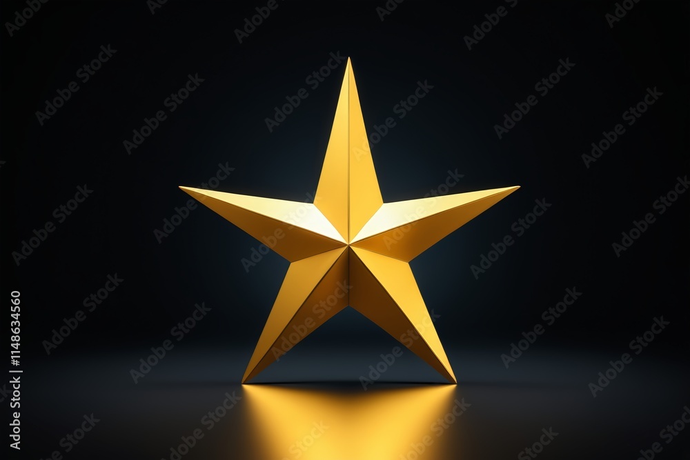 Fototapeta premium a gold star on a black background
