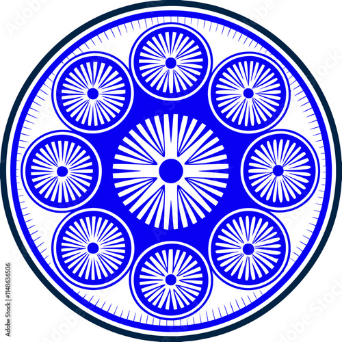 Sharp Geometric Circles Mandala Vector Design And Illustration