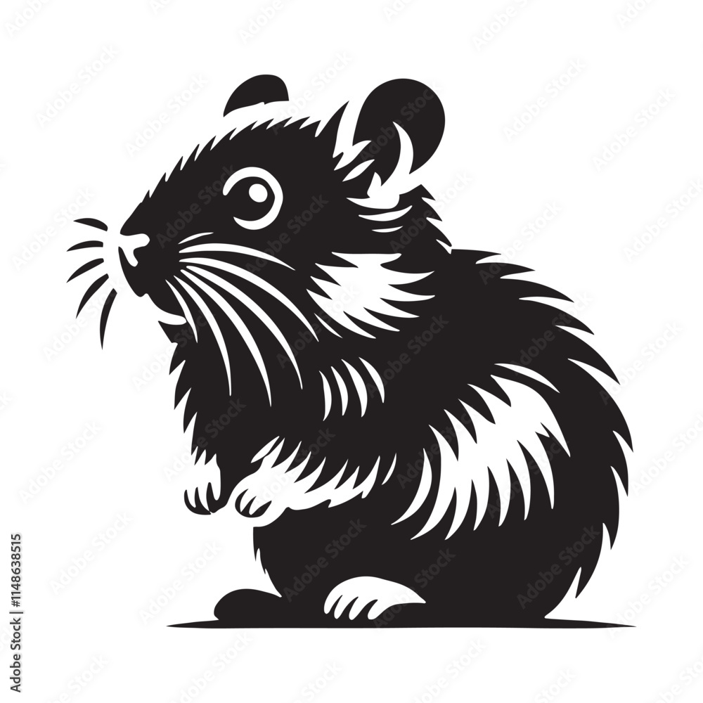 Hamster silhouette for creative digital design projects - Hamster black vector
Hamster silhouette for creative digital design projects - Hamster black vector