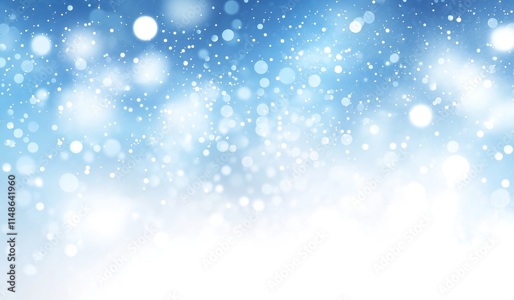 Abstract Blue Holiday Background with Scattered Lights and Text Space for Christmas, New Year Celebrations Abstract Blue Holiday Background with Scattered Lights and Text Space for Christmas, New Year Celebrations