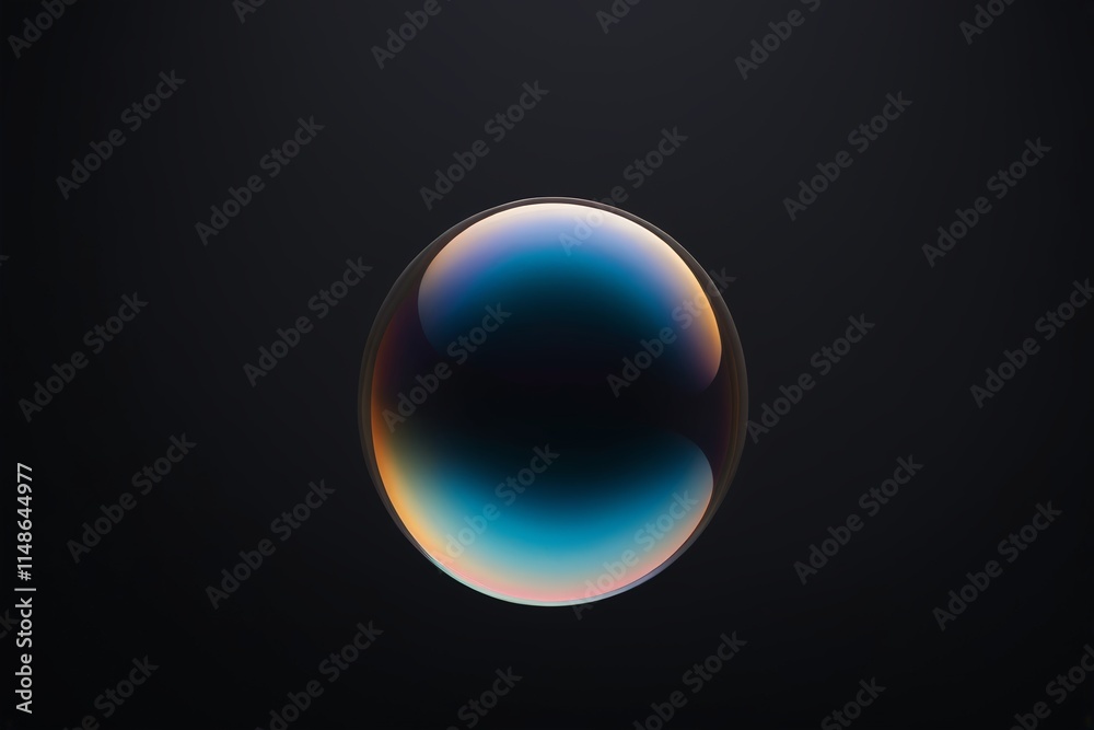 Fototapeta premium a black background with a blue and green orb