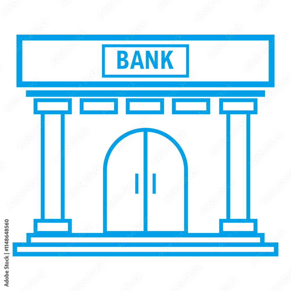 Fototapeta premium bank building icon vector business illustration