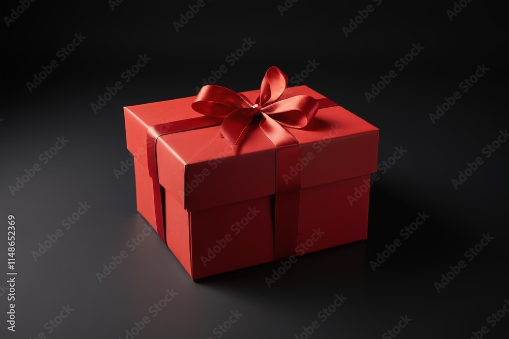 Obraz premium a red gift box with a red bow