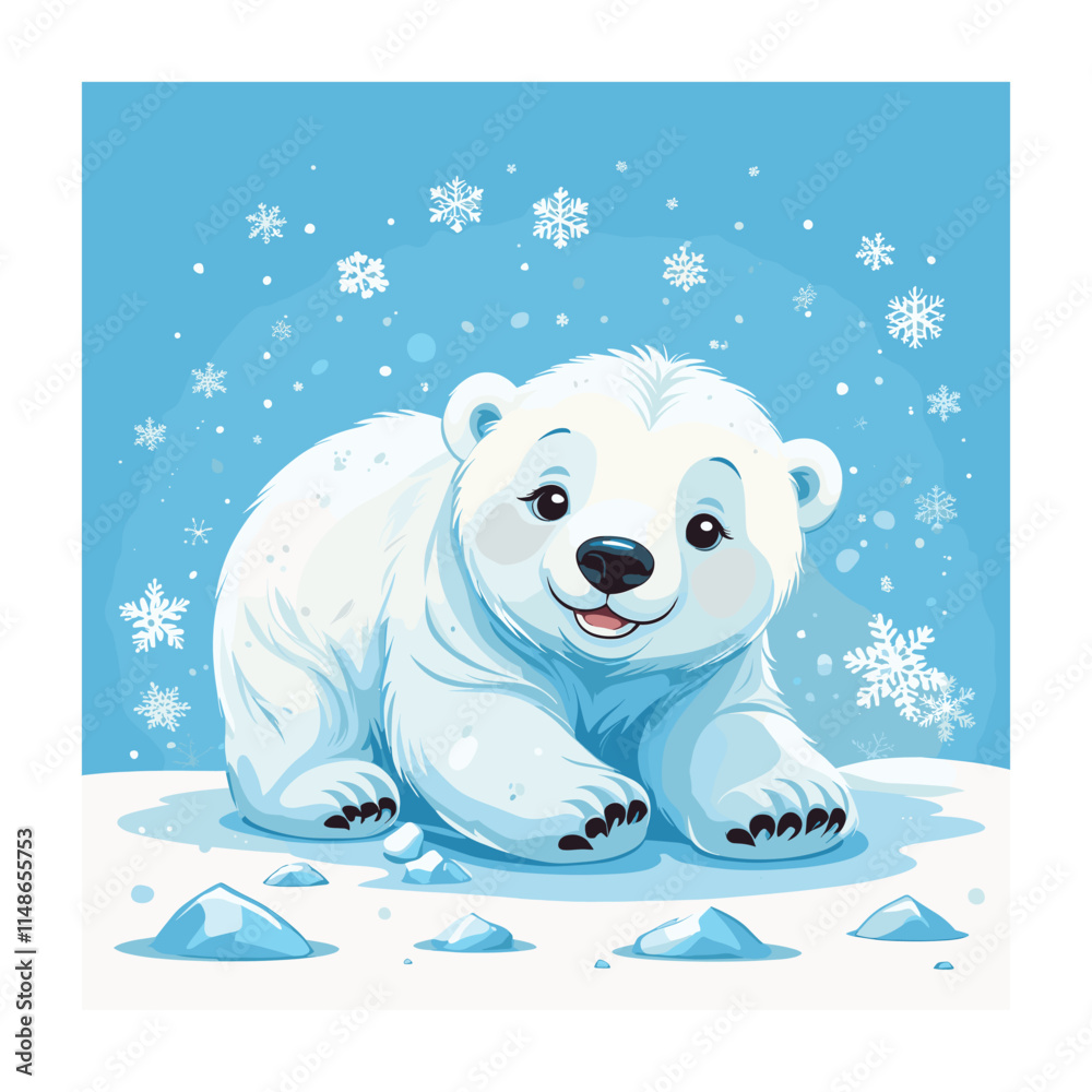 Fototapeta premium Baby animals vector illustration